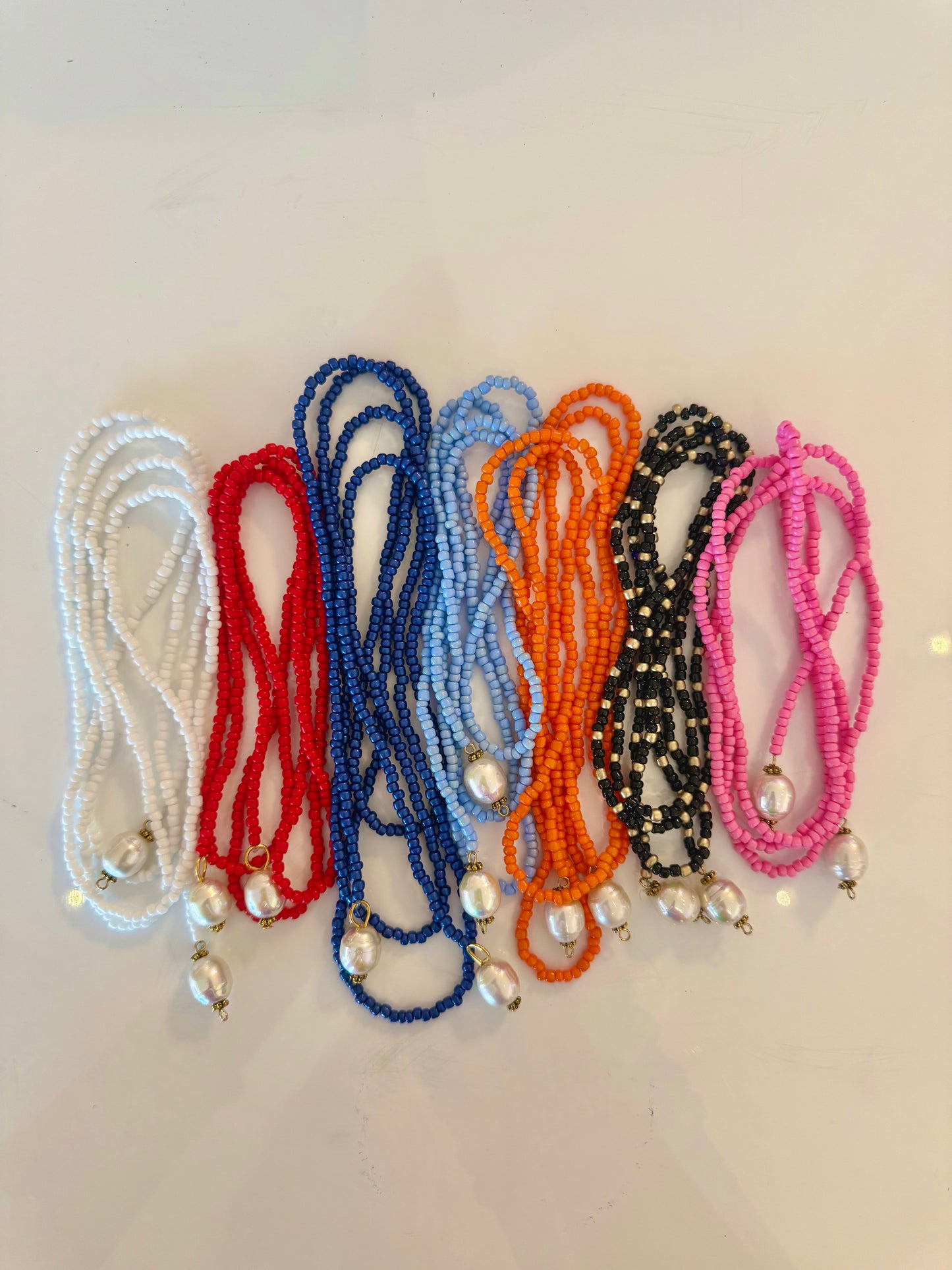 EJ Beaded Necklace with Pearl