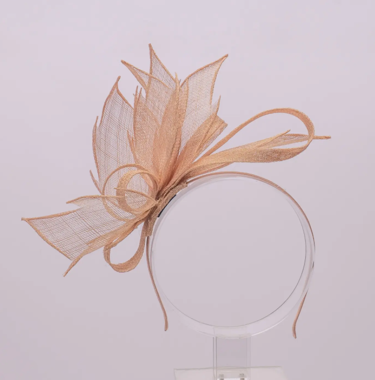 Sinamay Leaves with Sinamay Loops Style Fascinator