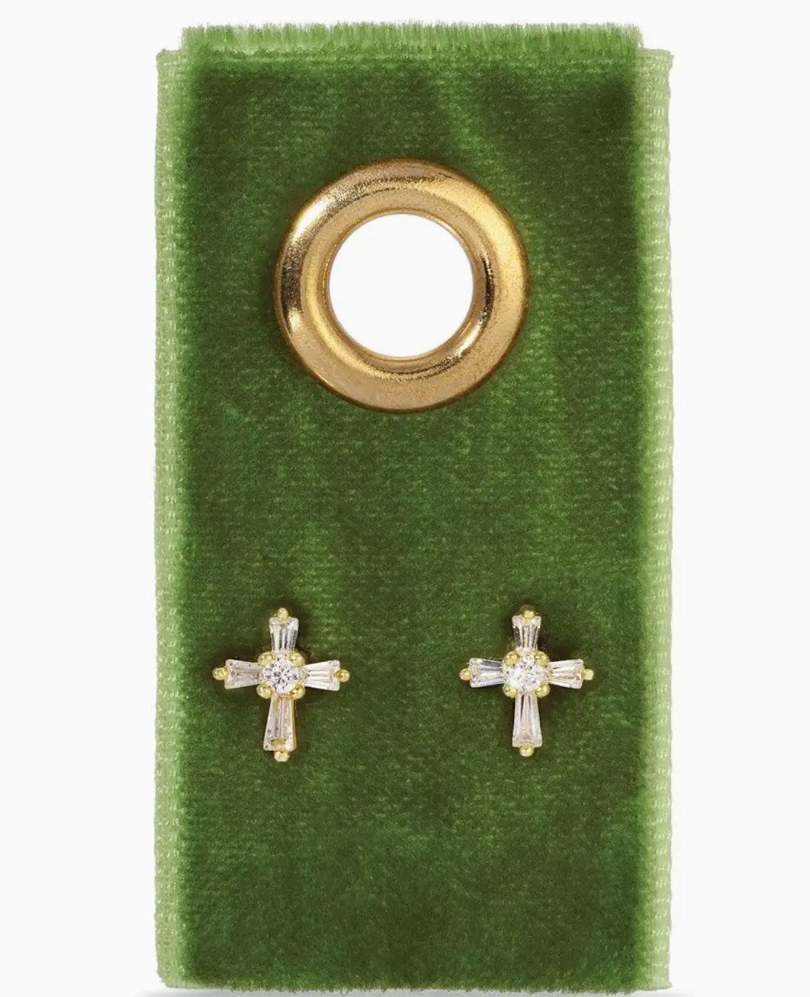 Baguete Cross Studs