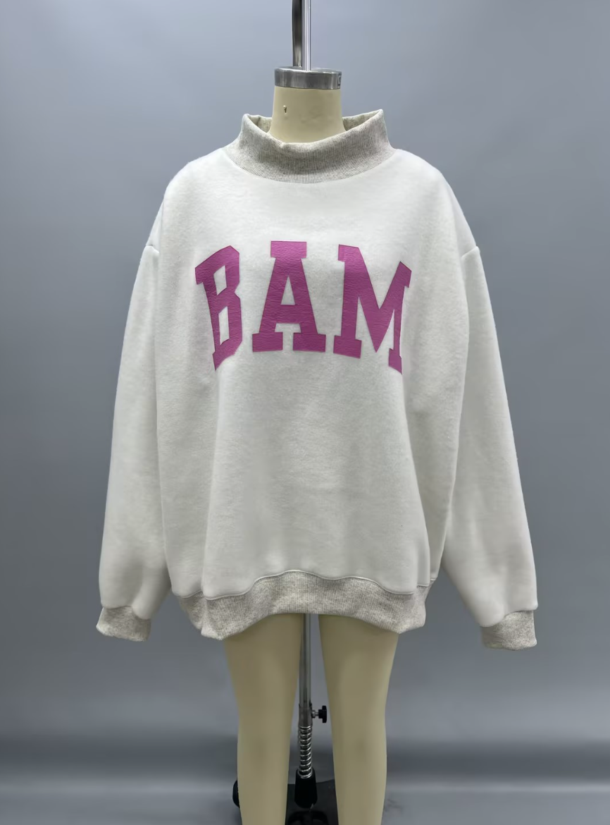 Pink Mahj Reversible Mock Neck