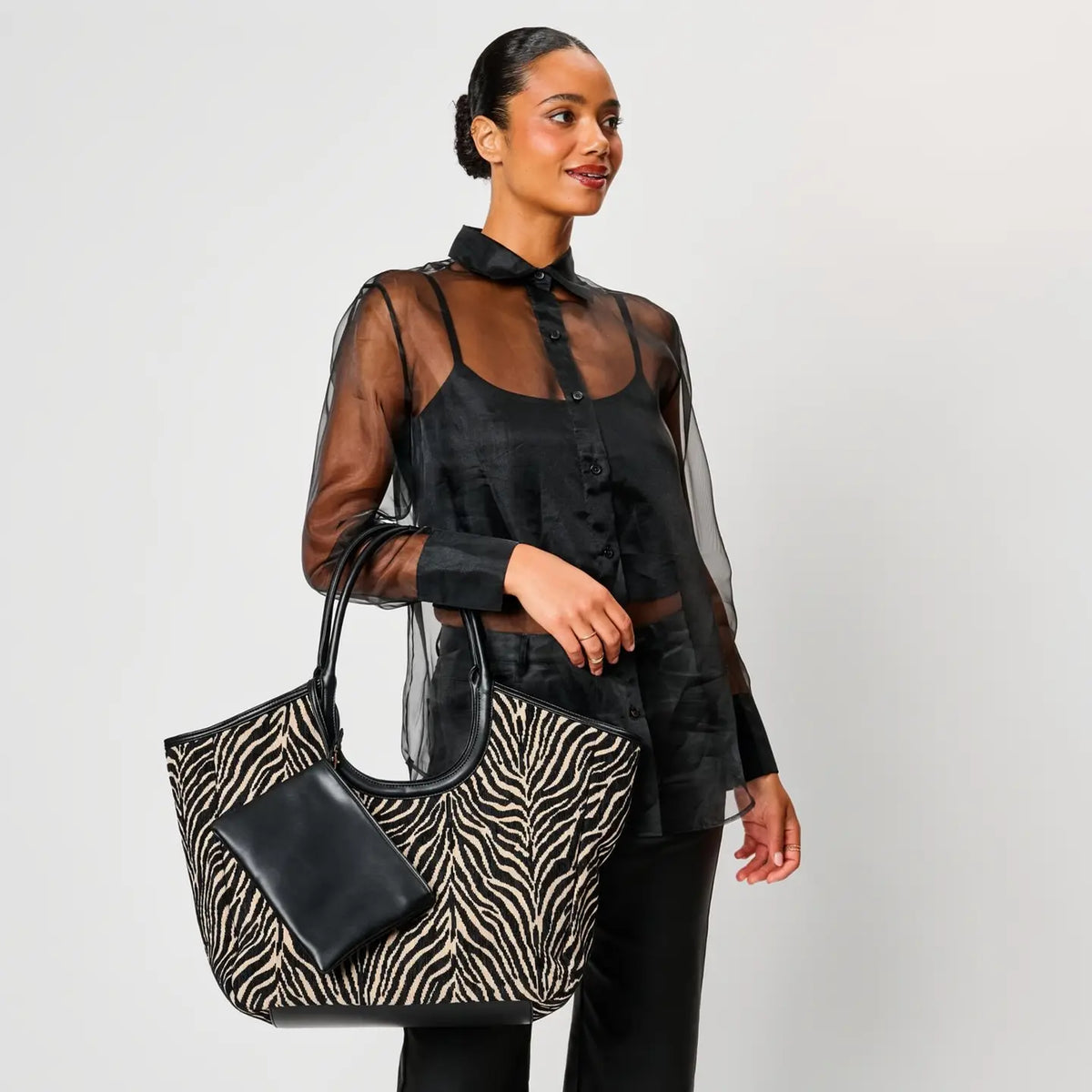 Delilah Zebra Tote