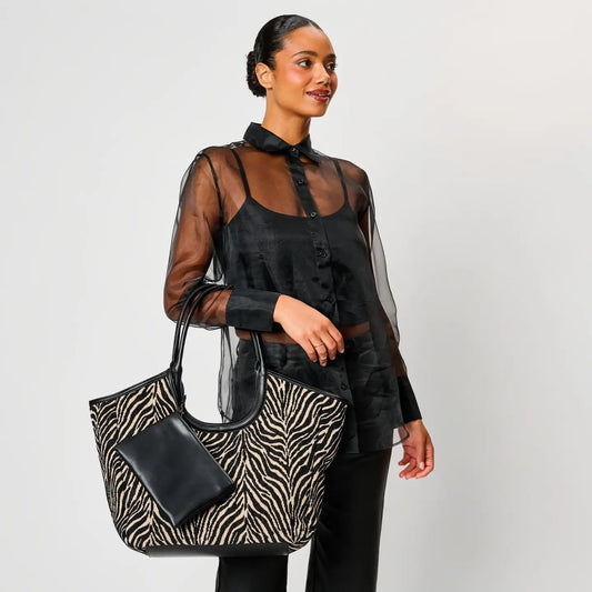Delilah Zebra Tote