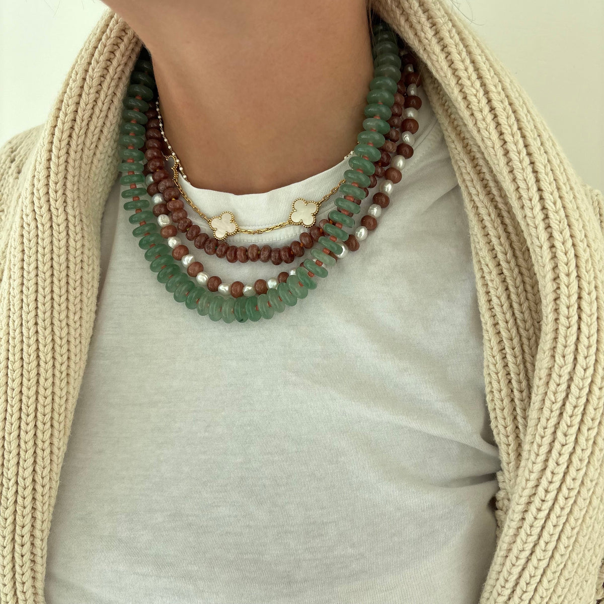 Sophia Green Glass Necklace