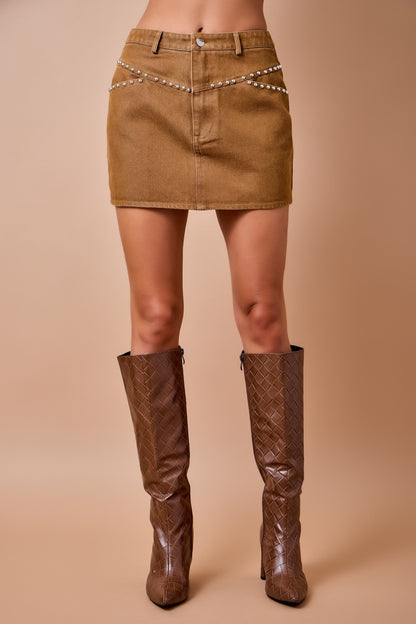 Helen Studded Mini Skirt