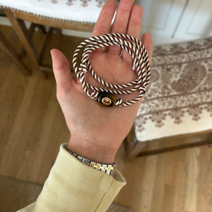 Brown Stripe Cord Necklace