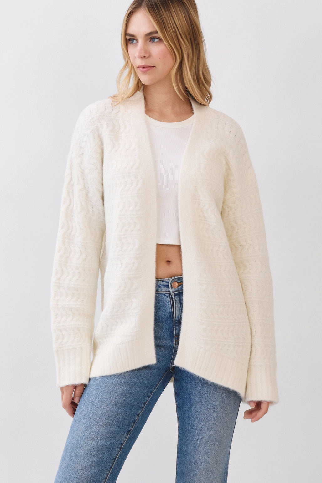 Andrea Open Front Cardigan