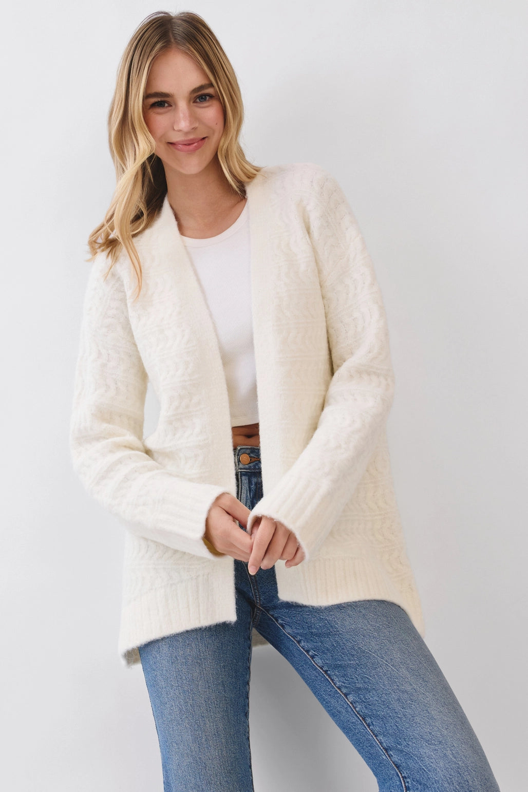 Andrea Open Front Cardigan