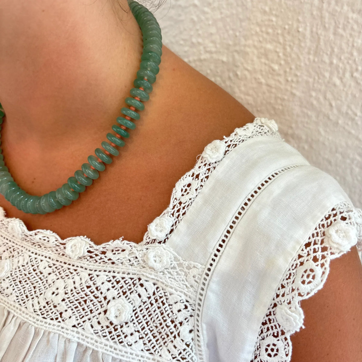 Sophia Green Glass Necklace