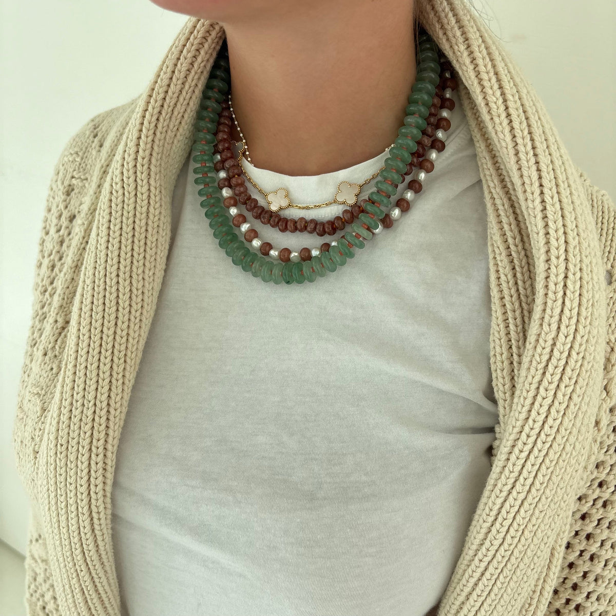 Sophia Green Glass Necklace