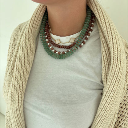 Sophia Green Glass Necklace