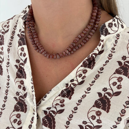 Chocolate Brown Stone Necklace