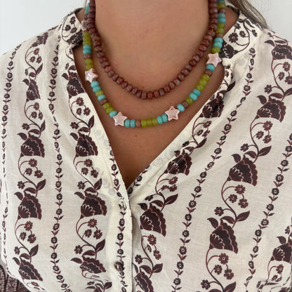 Chocolate Brown Stone Necklace