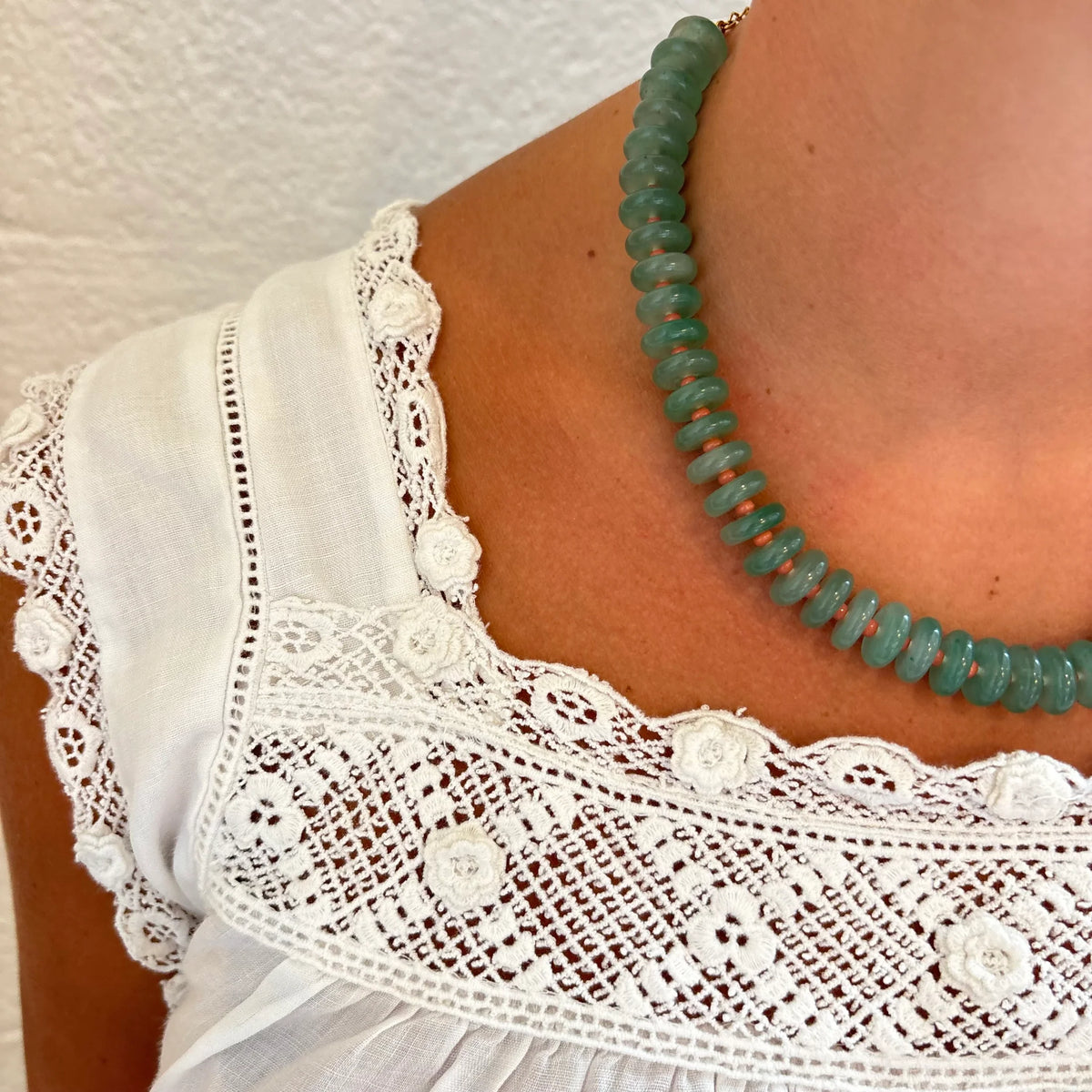 Sophia Green Glass Necklace