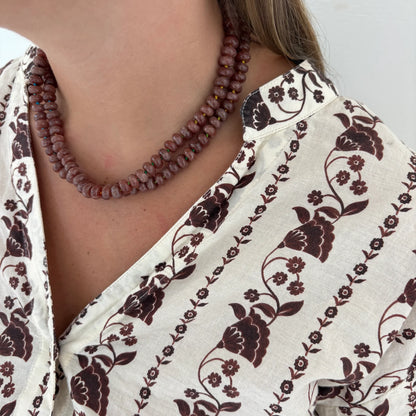 Chocolate Brown Stone Necklace