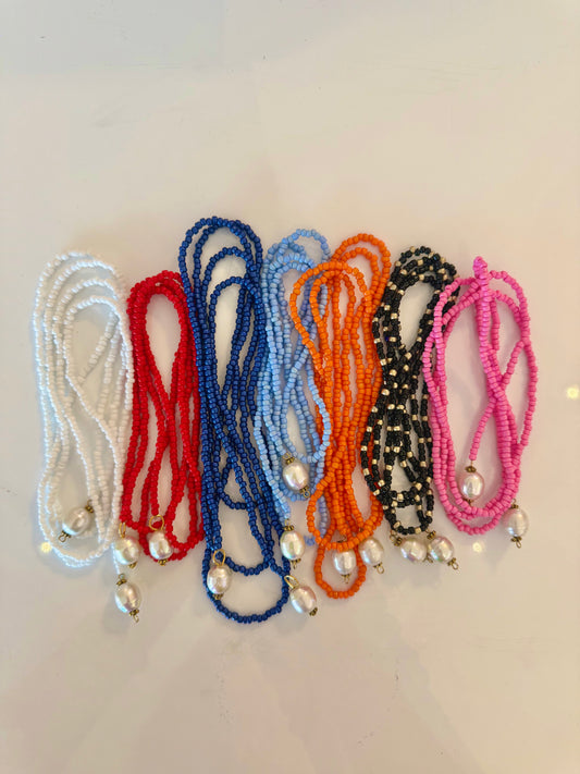 EJ Beaded Necklace with Pearl