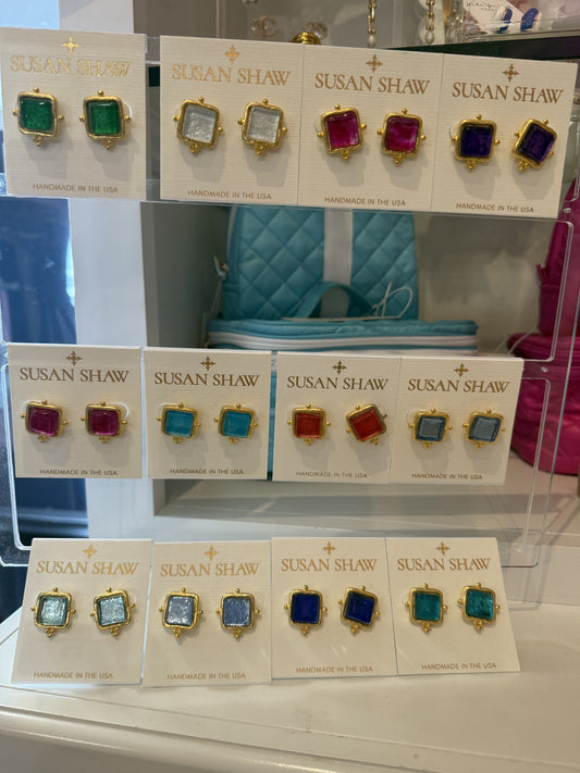 Madeline French Glass Studs