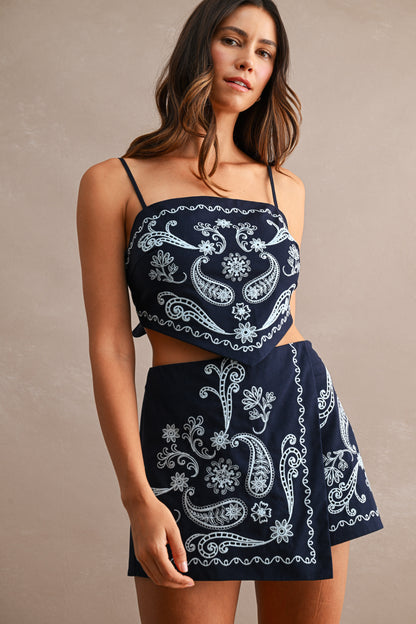 Christa Embroidered Eyelet Set