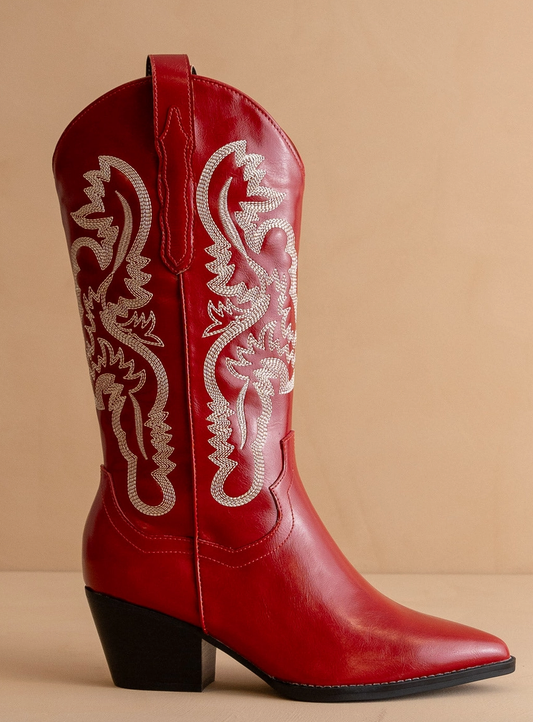 The Amaya | Cherry Classic Western Boot