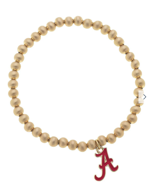 Collegiate Ball Bead Stretch Bracelet