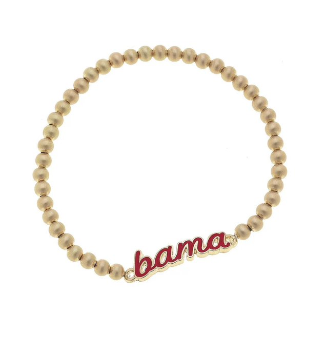 Collegiate Script Stretch Bracelet