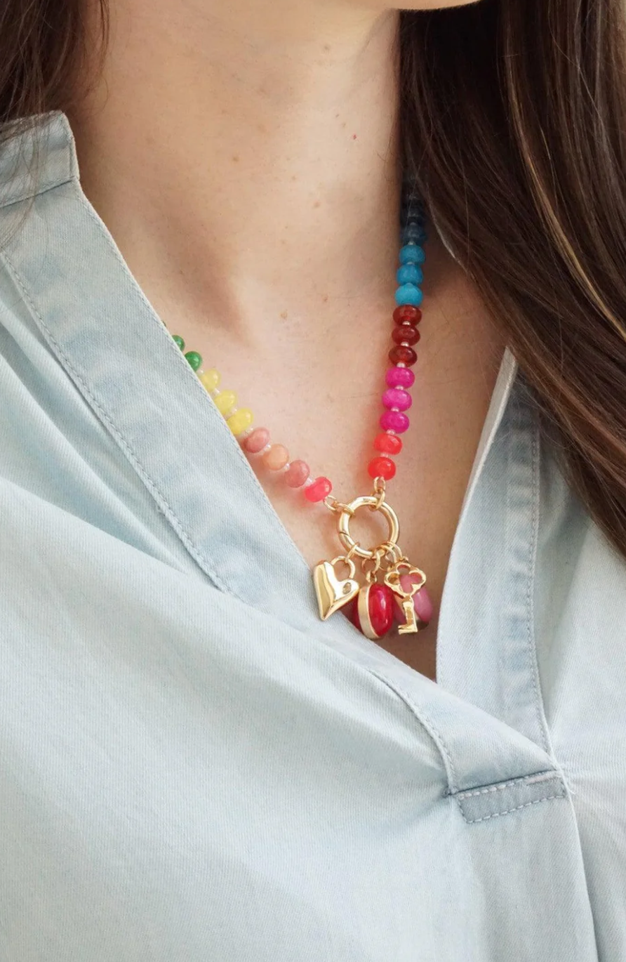 Lucy Beaded Charm Necklace