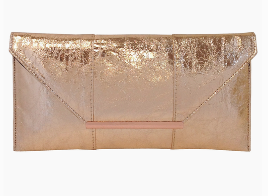 Crushed Metallic Evening Clutch