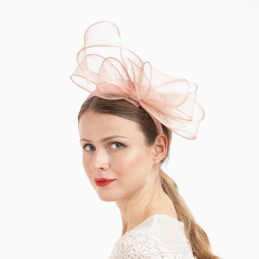 Lt Pink Loop Fascinator