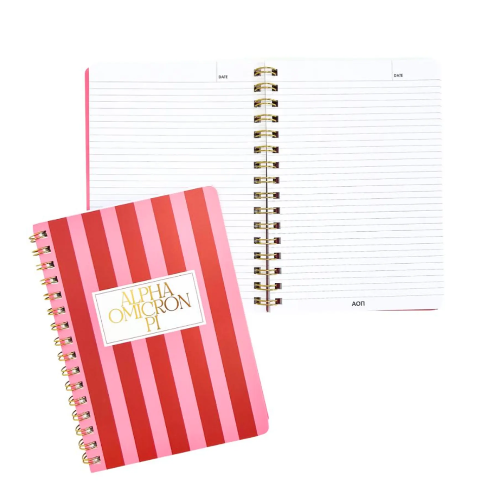 Stripe Sorority Notebook