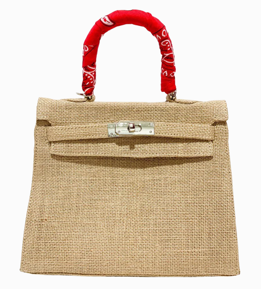 Kelly Style Jute Bandana Bag