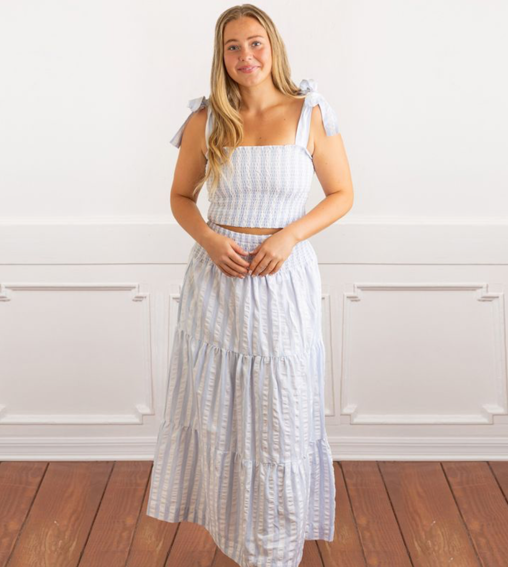 2pc Smocked Skirt Set