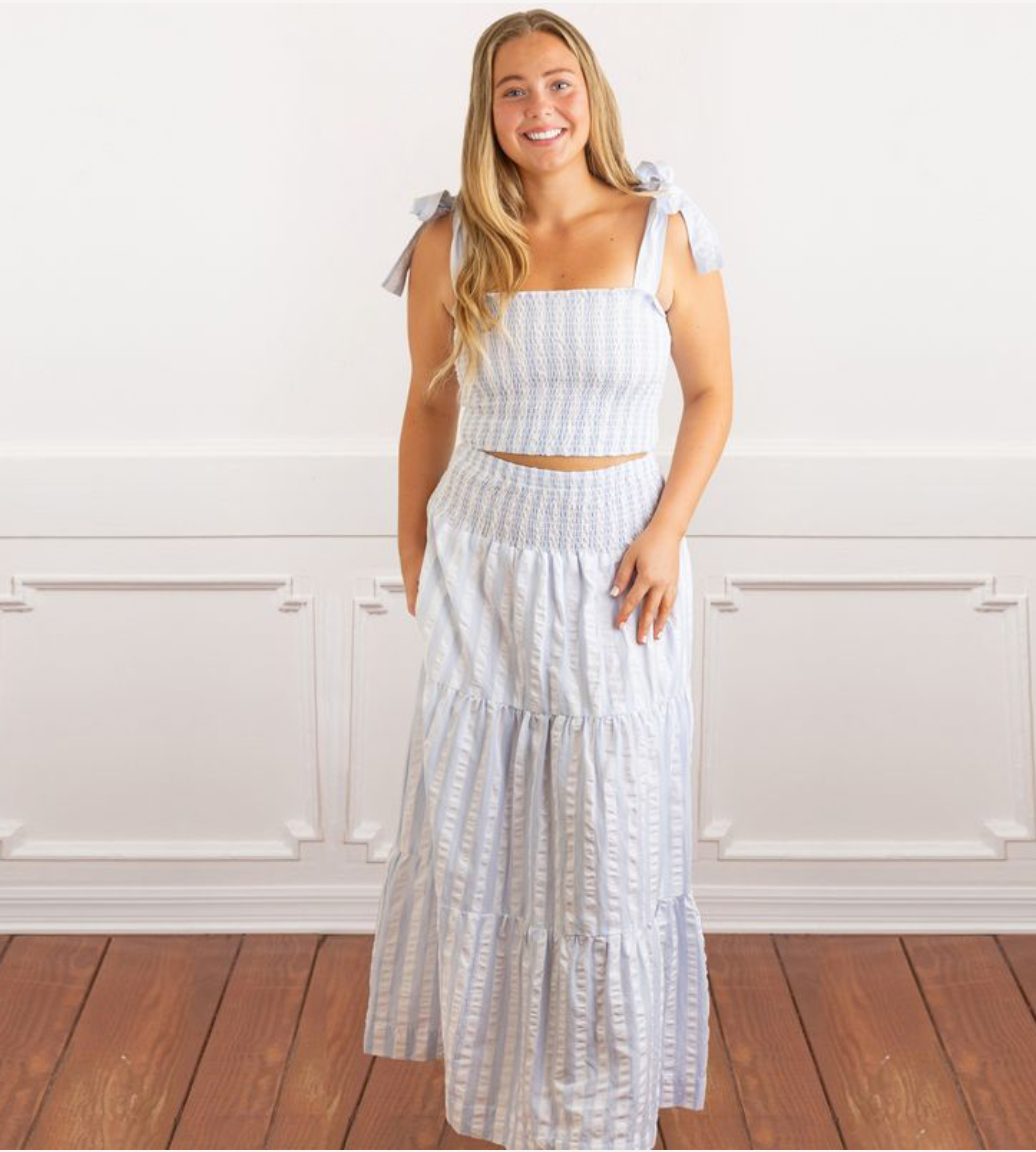 2pc Smocked Skirt Set