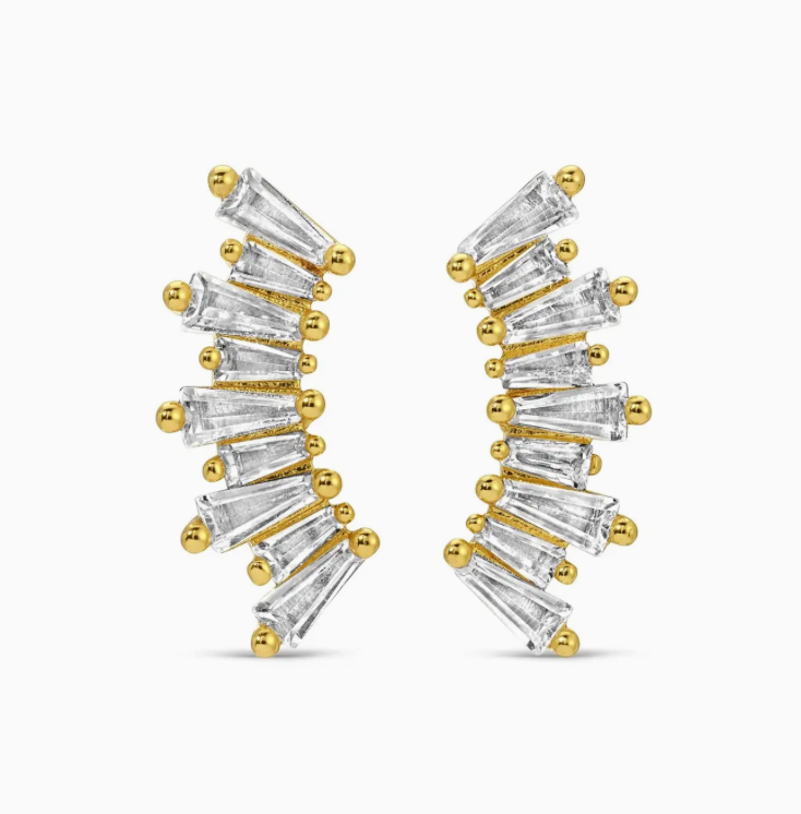 Curved Baguette Studs