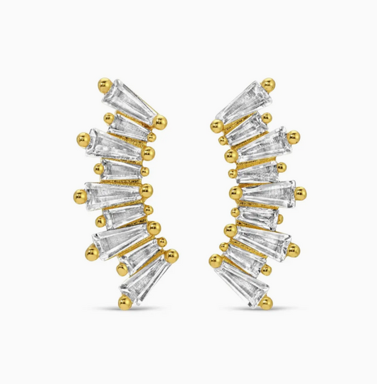 Curved Baguette Studs
