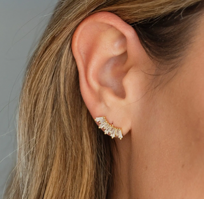 Curved Baguette Studs