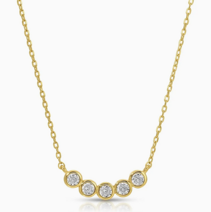Faux Multi Diamond Necklace