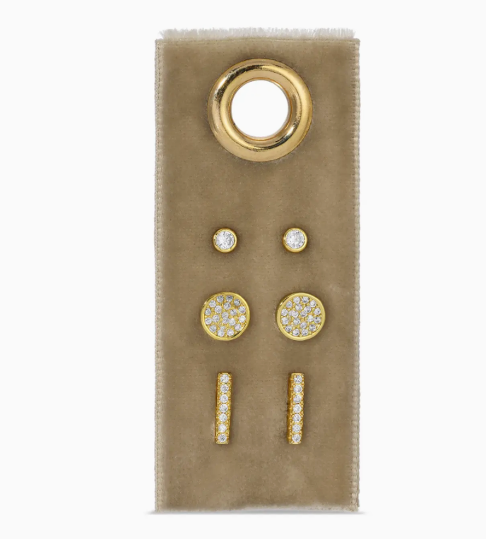 Pave Velvet Stud Gift Set