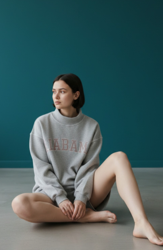 Alabama Emb Mock Neck