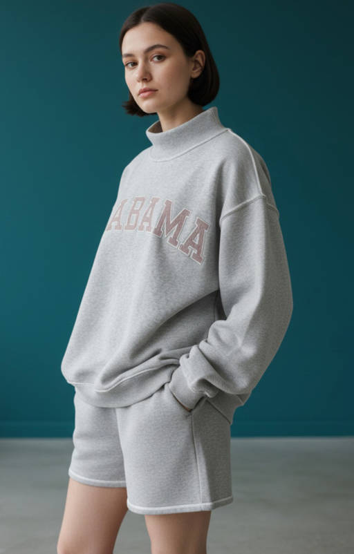 Alabama Emb Mock Neck