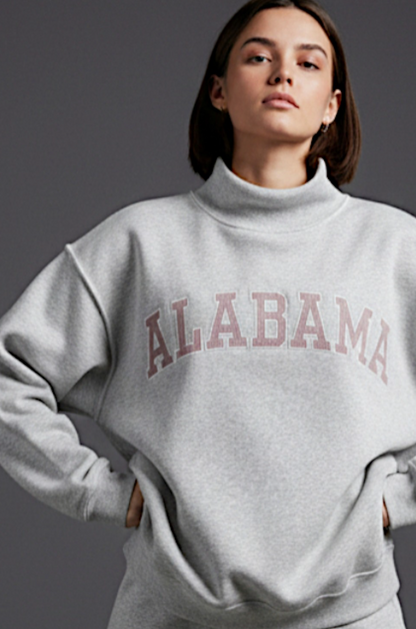 Alabama Emb Mock Neck