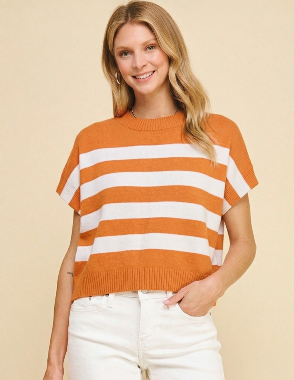 Janie Stripe Sweater Vest