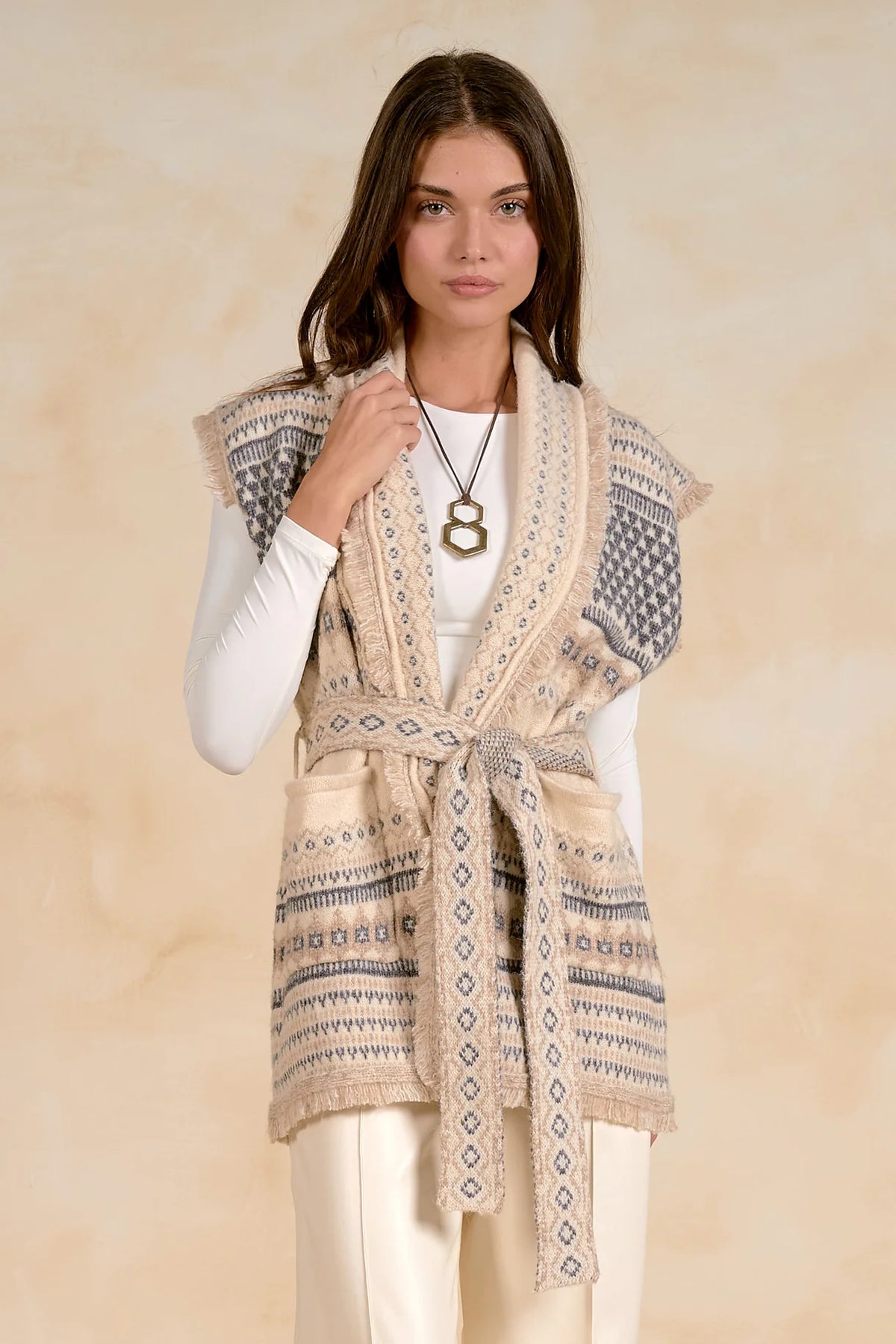 Naomi Sleeveless Cardigan Sweater