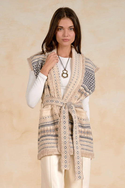Naomi Sleeveless Cardigan Sweater